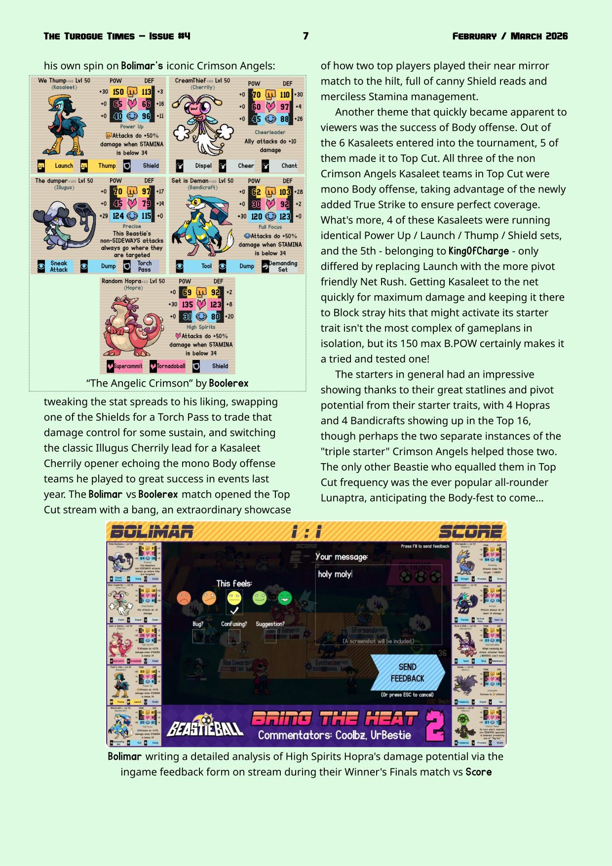 Page 7. Bring the Heat 2 tournament recap